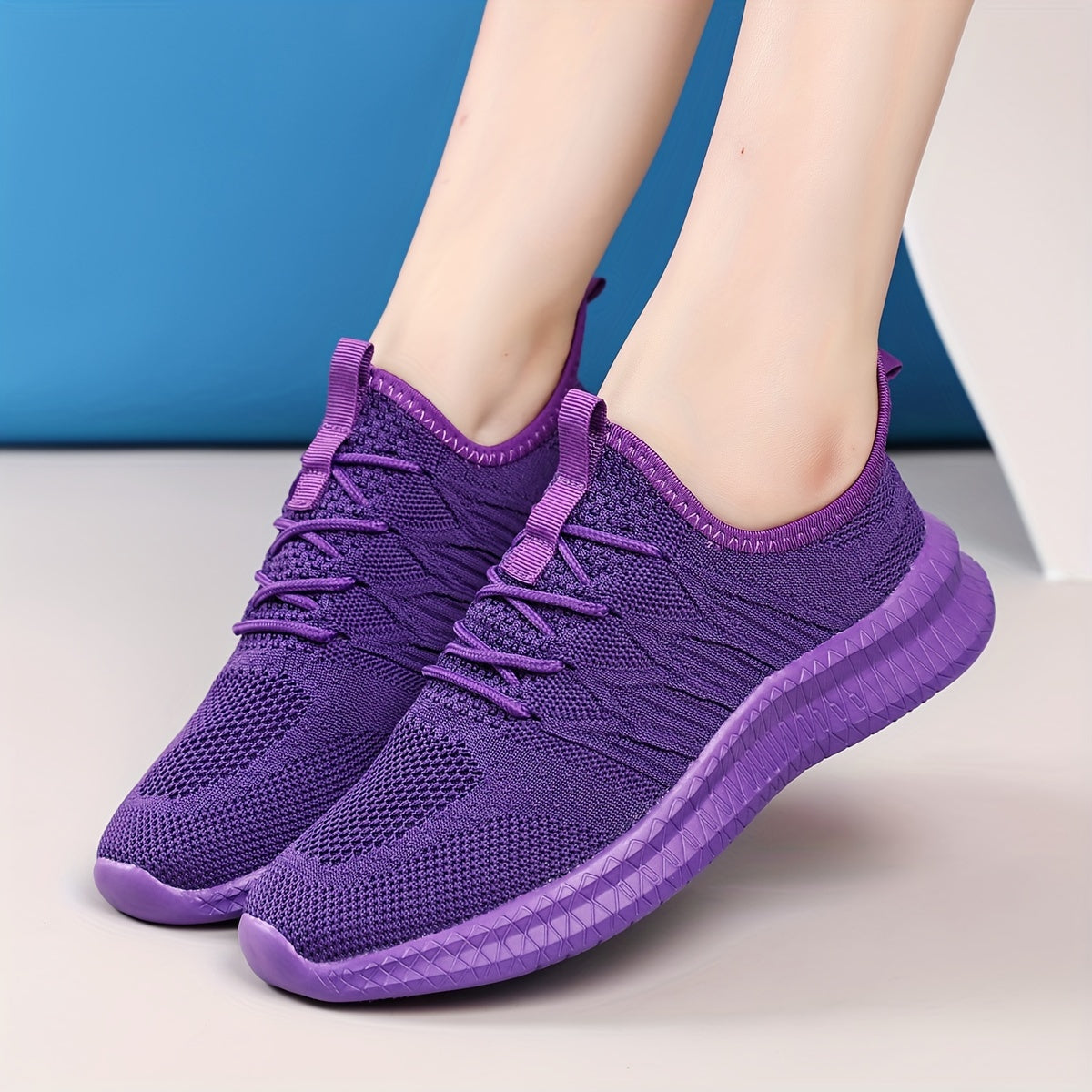 Women's Mesh Breathable Low Top Sneakers Running Shoes