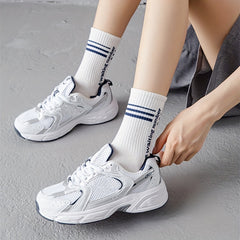5 Pairs Letter Print Socks Breathable All match Women's Stockings