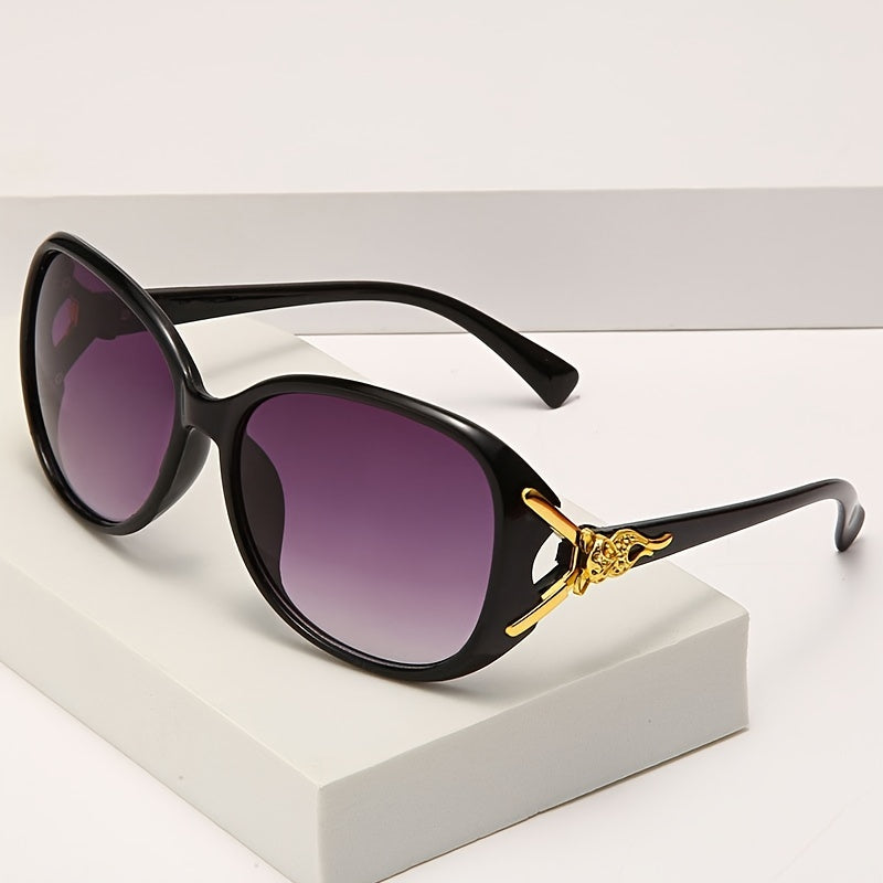 Fox Pattern Sunglasses Large Frame Women's Sunglass + Case