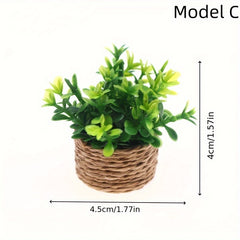 Miniature Green Plant Potted for DIY Home Decor