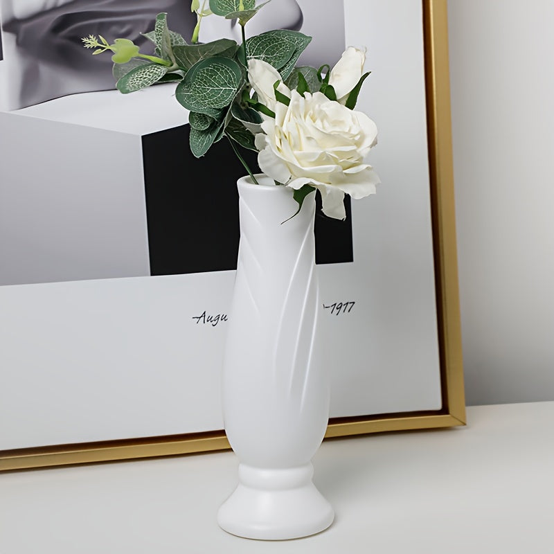 1pc Plastic Vase Creative Petal Shaped Vase Anti-drop Home Decoration