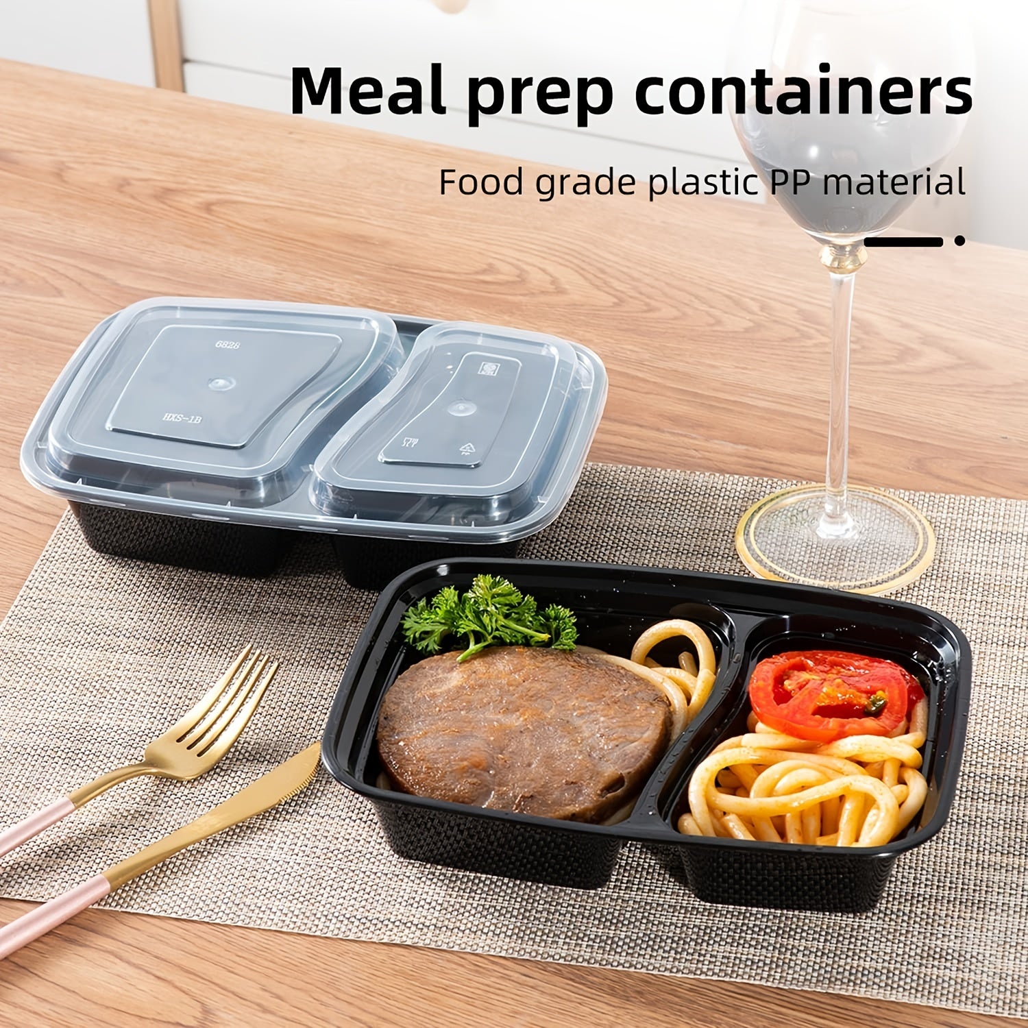 Set of 7 Grid Food Storage Containers 32oz Leakproof BPA-Free