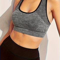 Racerback Wireless Sports Bra Comfy & Breathable Shockproof Tank Bra