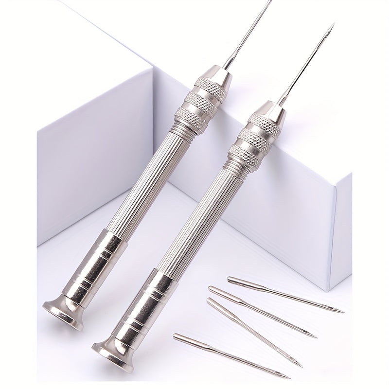 Leather Sewing Awl Set Shoes Repair Tool Kit Stitching Needles DIY Leathercraft