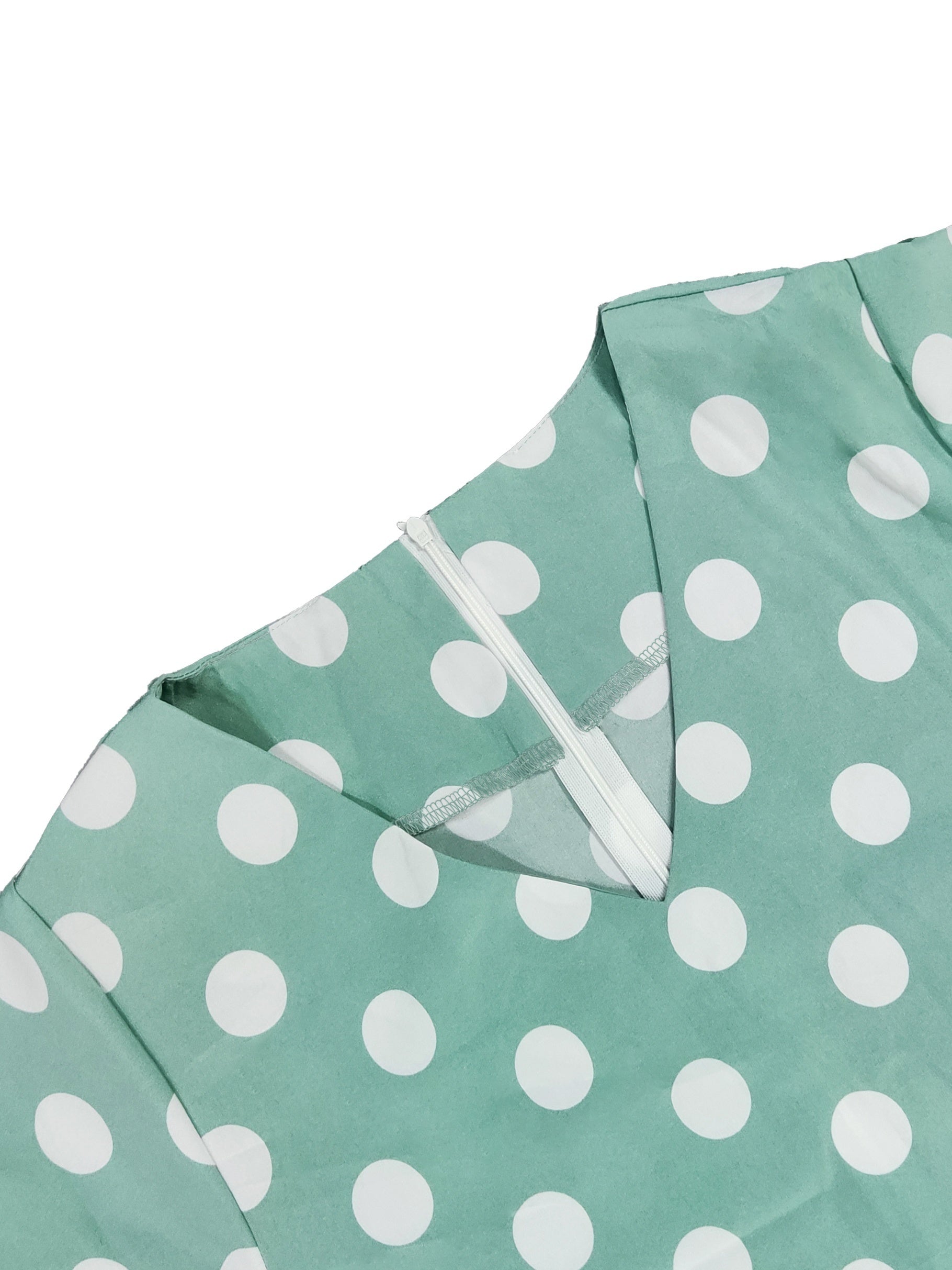  Boho Dress Women's Polka Dots V Neck Short Sleeve Dress