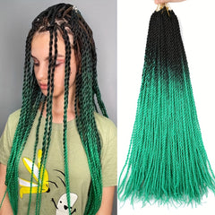 8 Cm Senegalese Twist Hair Crochet Braids Extensions 20 Strands