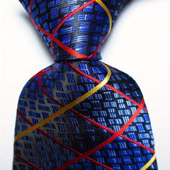 Men's Plaid Jacquard Woven Necktie