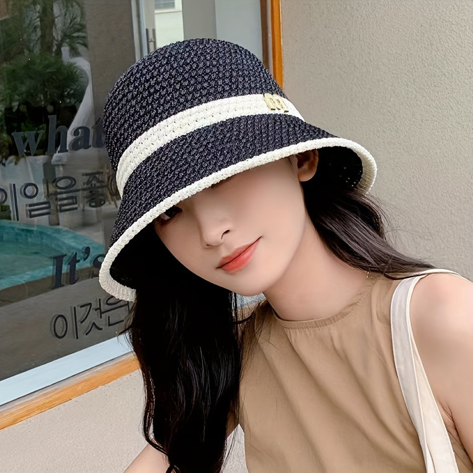 Crochet Bucket Hat Sunscreen Basin Hat for Women
