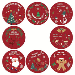 500 Merry Christmas Stickers Roll 2.54 cm Gift Sealing for Children