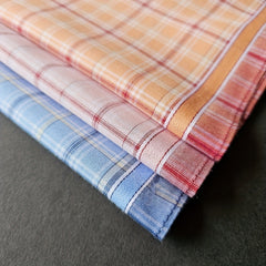 3PCS Plaid Handkerchiefs Lightweight Check Series Soft & Sweat Absorbent