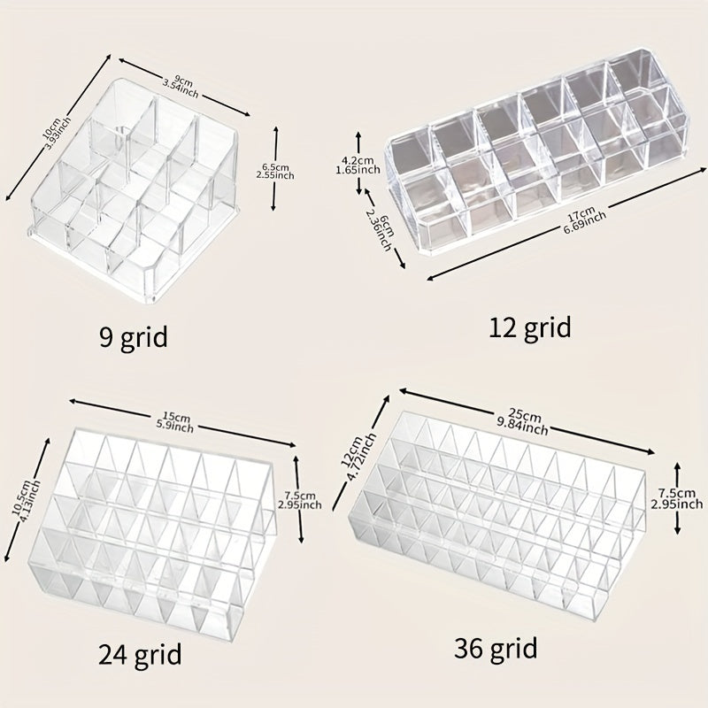 Clear Lipstick Organizer Desktop Storage Box Makeup Organizer