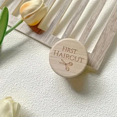 1st Haircut Wooden Keepsake Box with Scissors