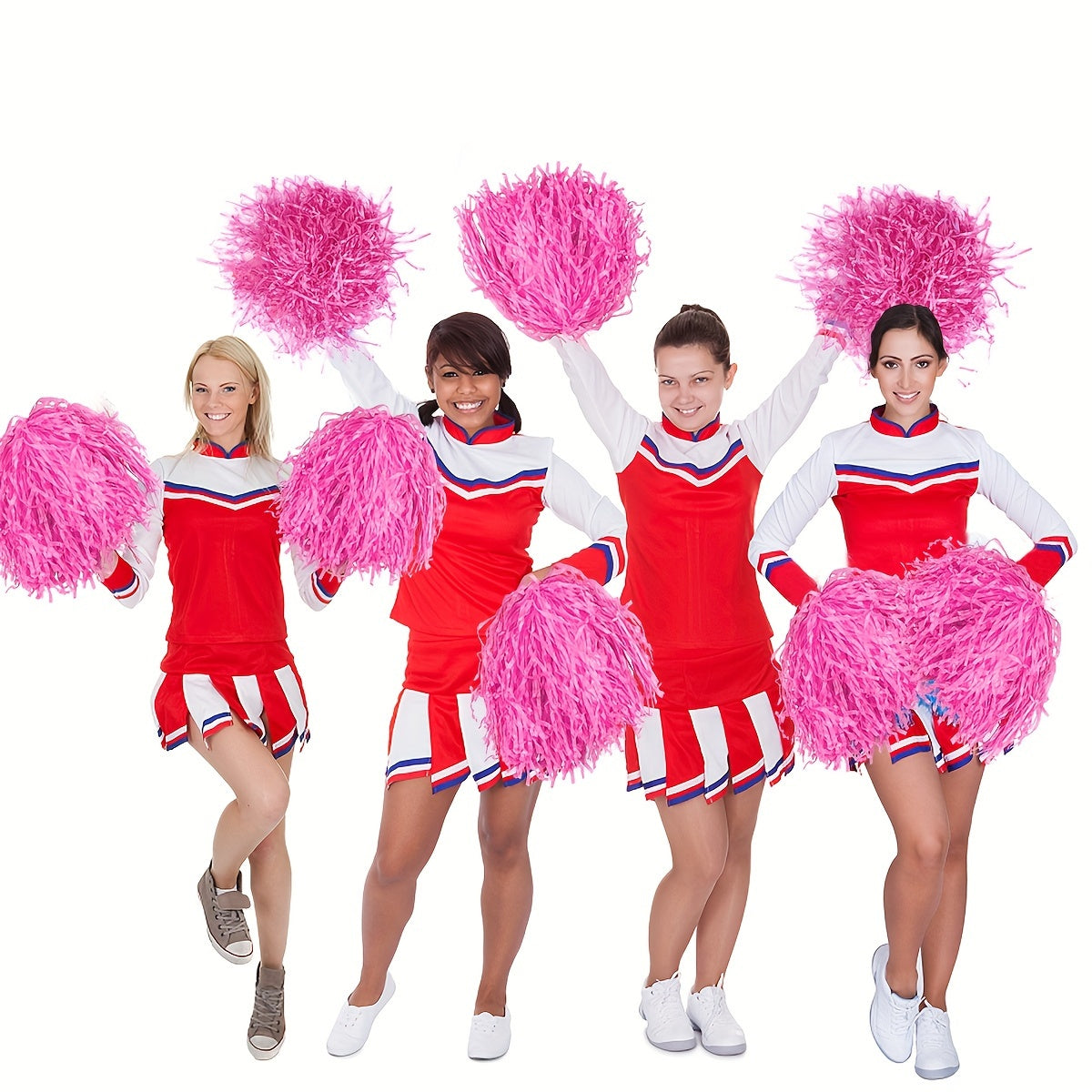 Cheerleading Pom Poms Sports Team Football Basketball 4pcs set