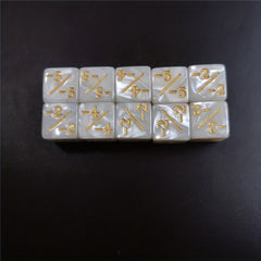 10-Piece Set 1 Dual Energy Dice for Math Lessons & Table Games