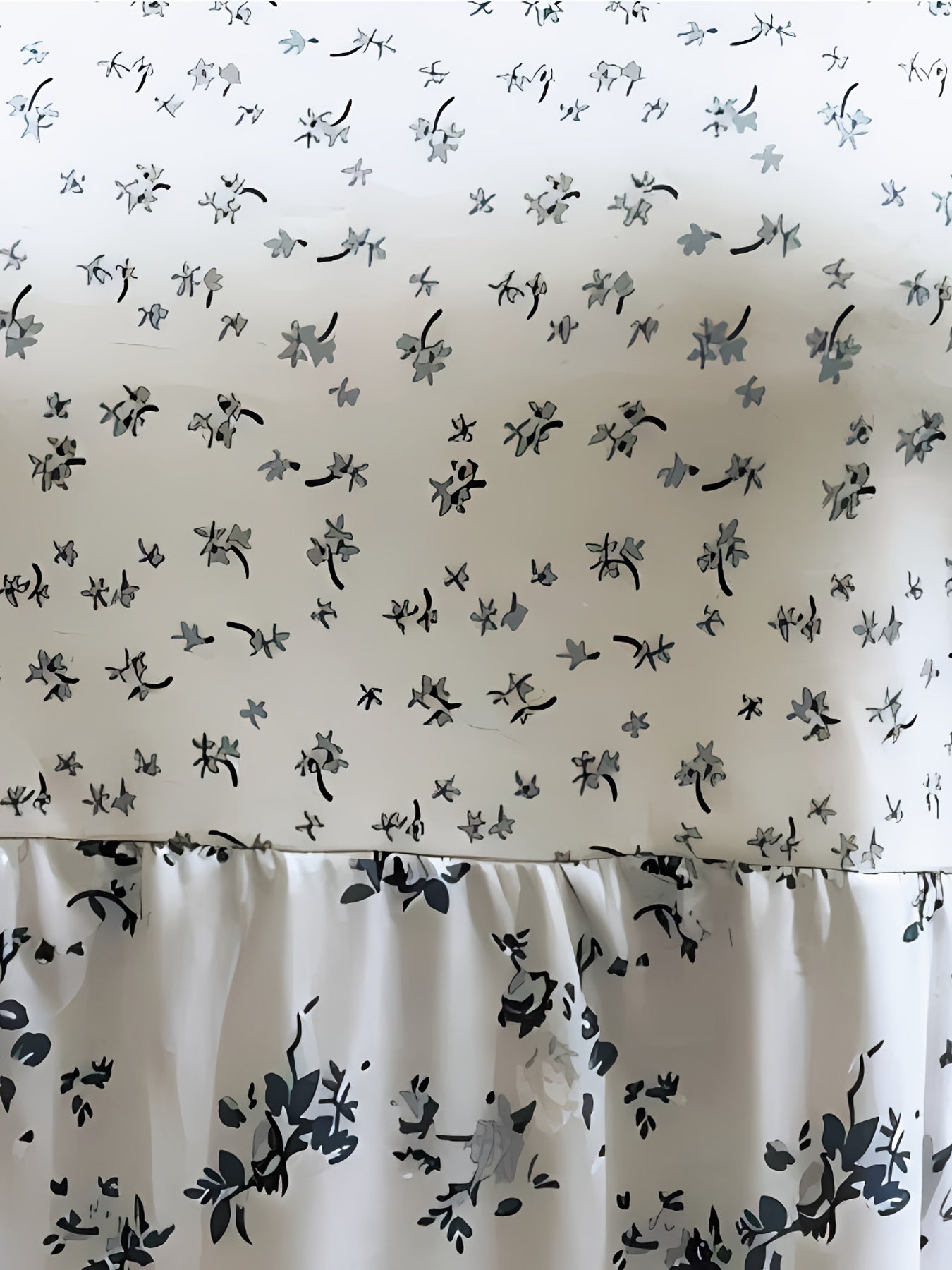  Colorblock Floral Print Short Sleeve Dress