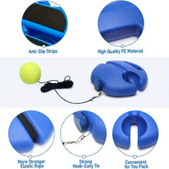 Tennis Base With Rope Single Tennis Training Device Rebounder