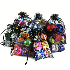 Halloween Golden Stamping Gauze Bag Spider Gauze Gift Candy Storage Bag