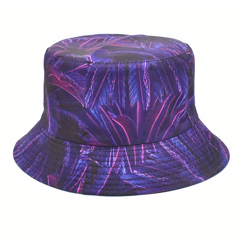 Cartoon Pattern Print Bucket Hat Lightweight Mushroom Whale Sun Hat