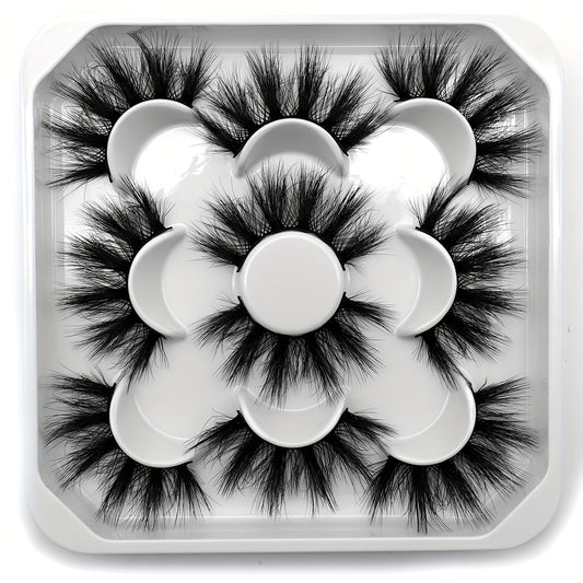 5 Pairs Thick Curling 25mm False Eyelashes Soft Dramatic Look Lashes