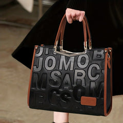 Embossed Tote Bag Leather Handbags Women's Satchel Purse