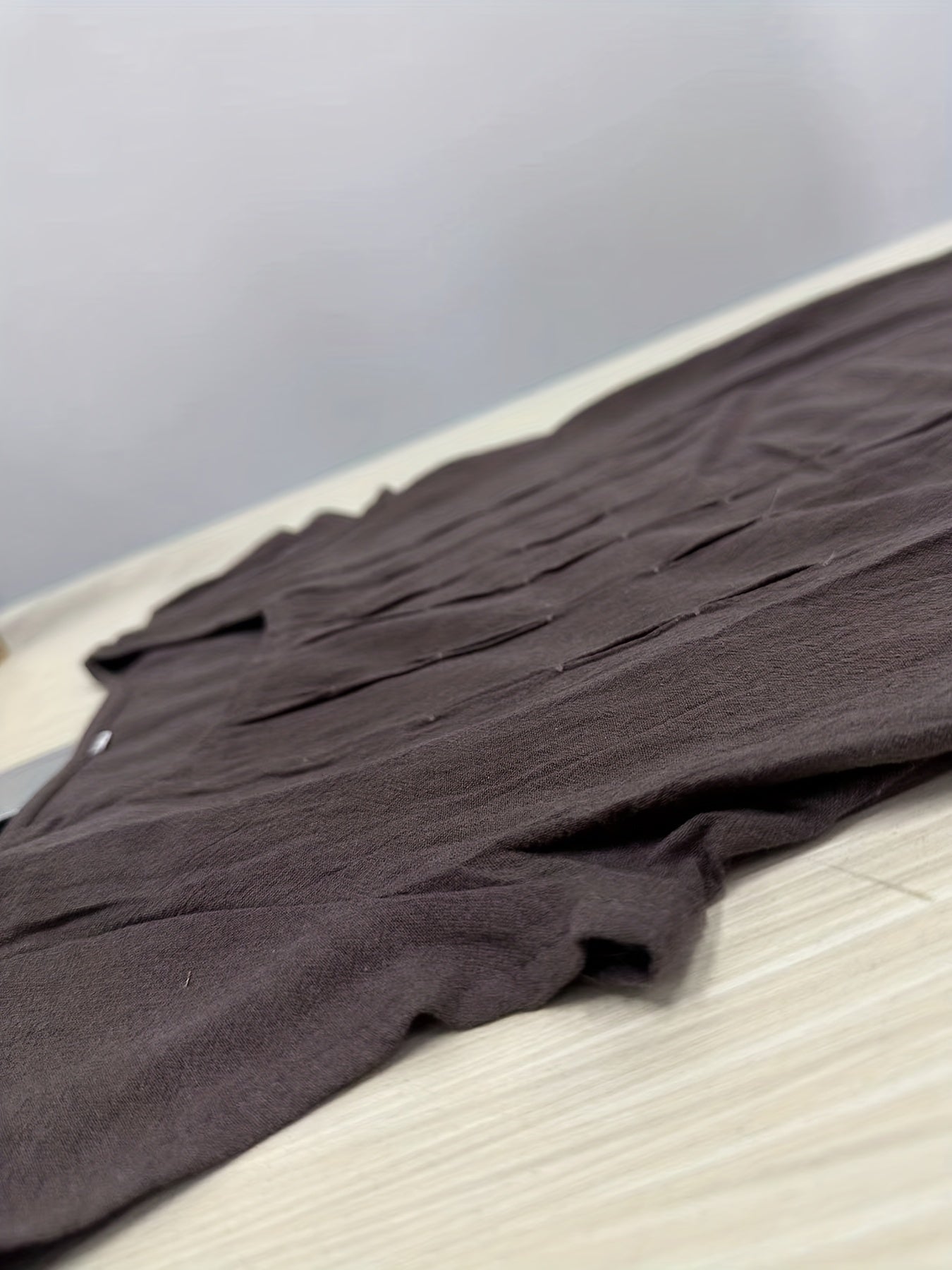 Vintage Ruched Dress Crew Neck Short Sleeve
