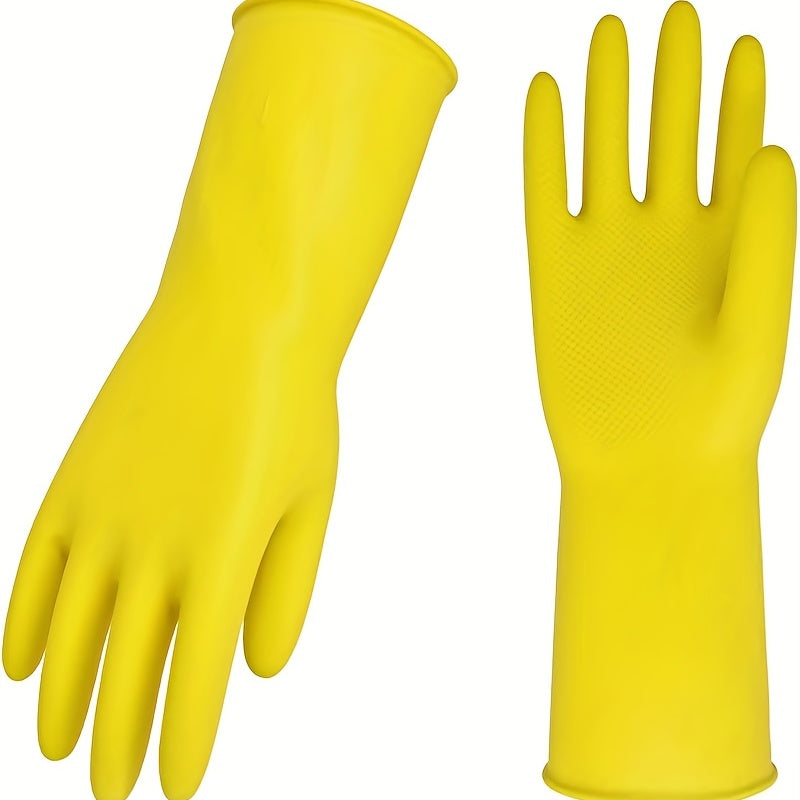 Thick Latex Rubber Waterproof Household Gloves for Dishwashing Gardening Pai