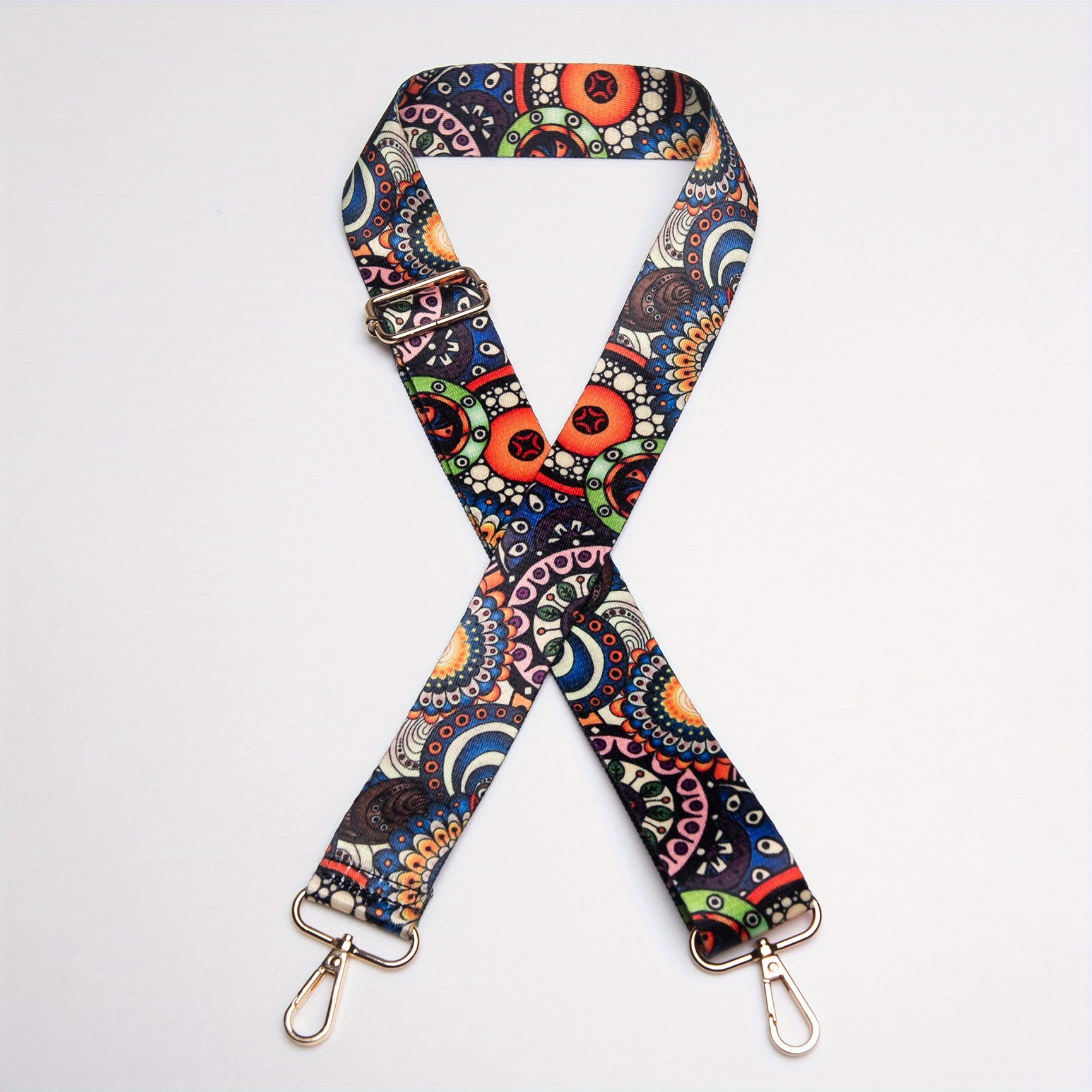 Colorful Flower Pattern Shoulder Strap for Purses