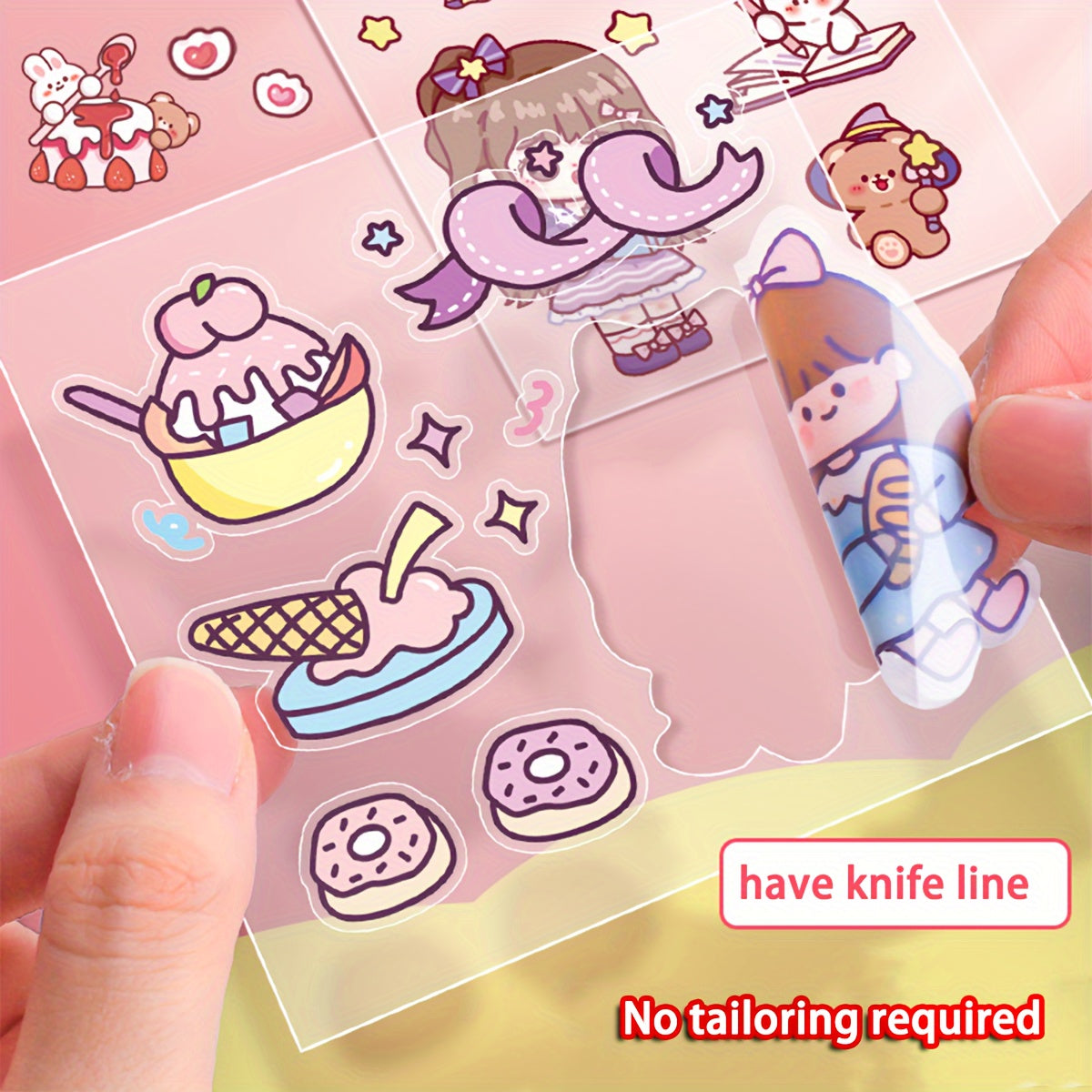 100pcs Random Cartoon Sticker for DIY Journal Diary Decoration