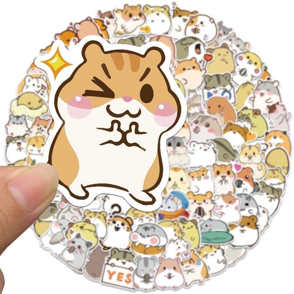 100 Hamster Graffiti Stickers for Notebooks and Cups