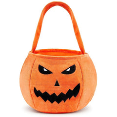 Halloween Candy Bag Plush Trick Or Treat Bucket Pumpkin Tote Bag