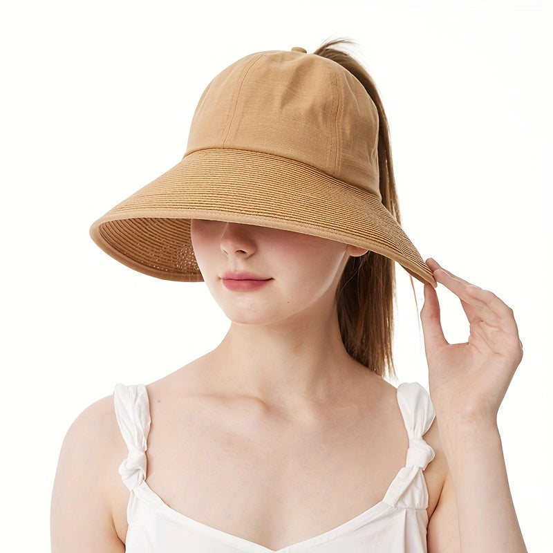 Wide Brim Visor Bucket Hat Sunscreen Lightweight Sun Hats