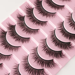 10 Pairs Fluffy 3D Faux Mink Eyelashes Soft Natural Extensions Dramatic Makeup