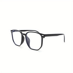 Square Clear Lens Glasses For Men Women Anti Light Rivet Decor Glasses