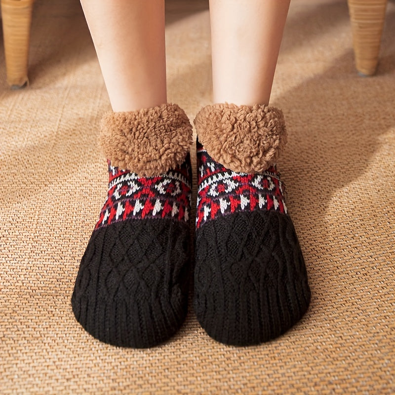 Men's Anti-slip Plush Socks for Winter Home, Snow, and Sleep