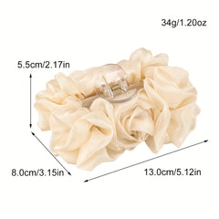 Large Solid Hair Claw Bow Hair Clip for Women