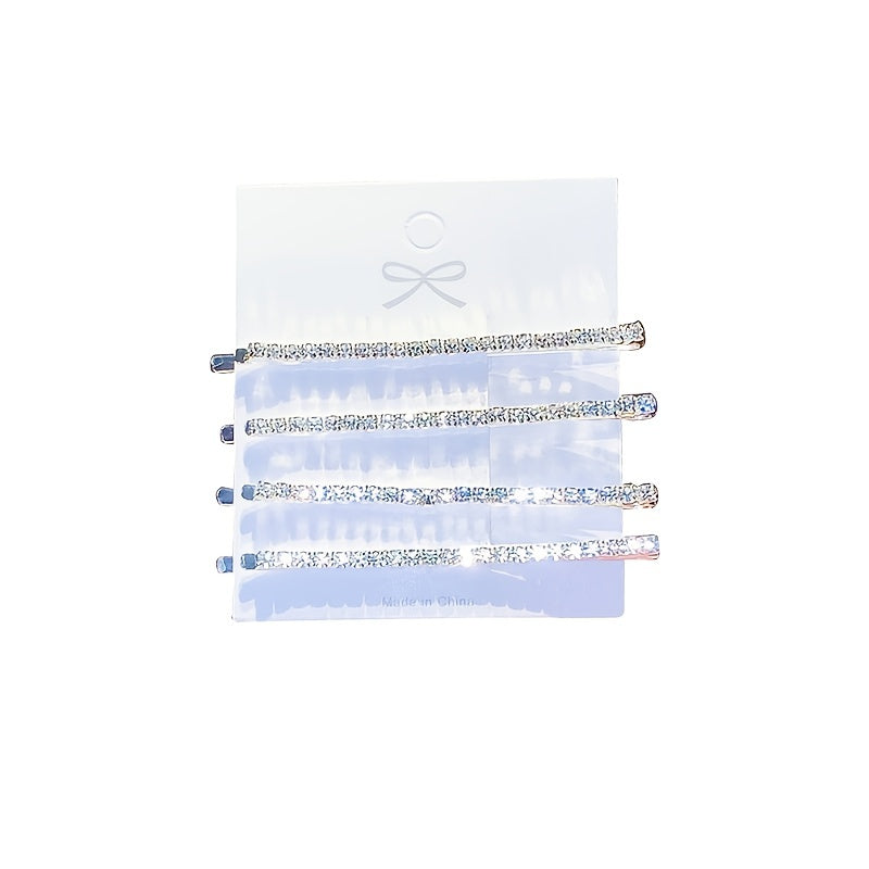 Silvery Golden Bobby Pins Rhinestone Clip Hair Pin Barrette