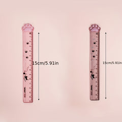 Cat Claw Straight Ruler Student Stationery Measuring Ruler
