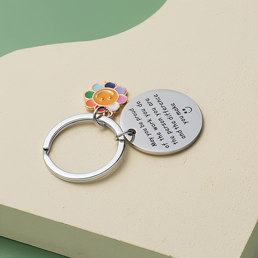 Inspirational Words Print Keychain - Gift Idea