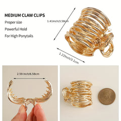 Metal Hair Claw Clips Small Claw Clips For High Ponytail Women