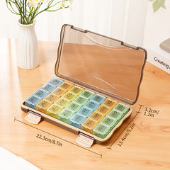 7-Day Pill Organizer 4 Times Daily Portable Case