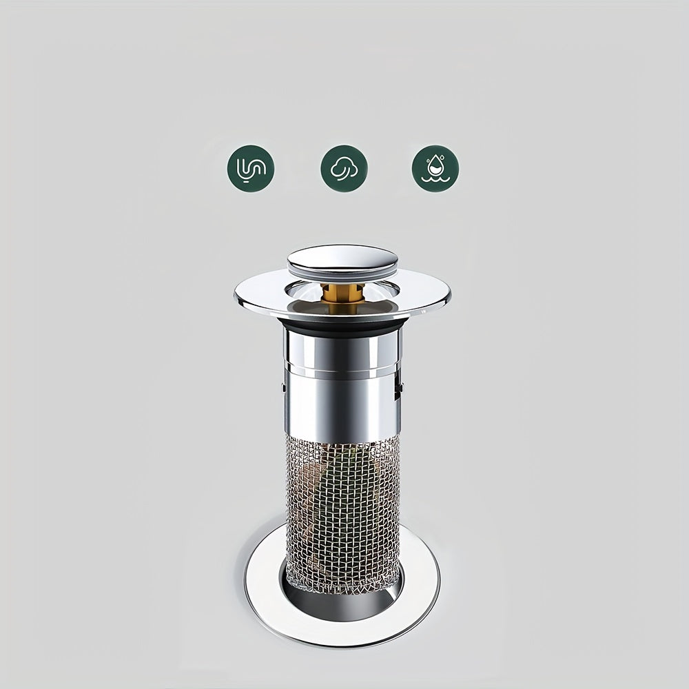 Stainless Steel Floor Drain Press Type Sink Stopper