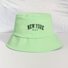 York Print Bucket Hat Unisex Lightweight Sunscreen Fisherman Cap