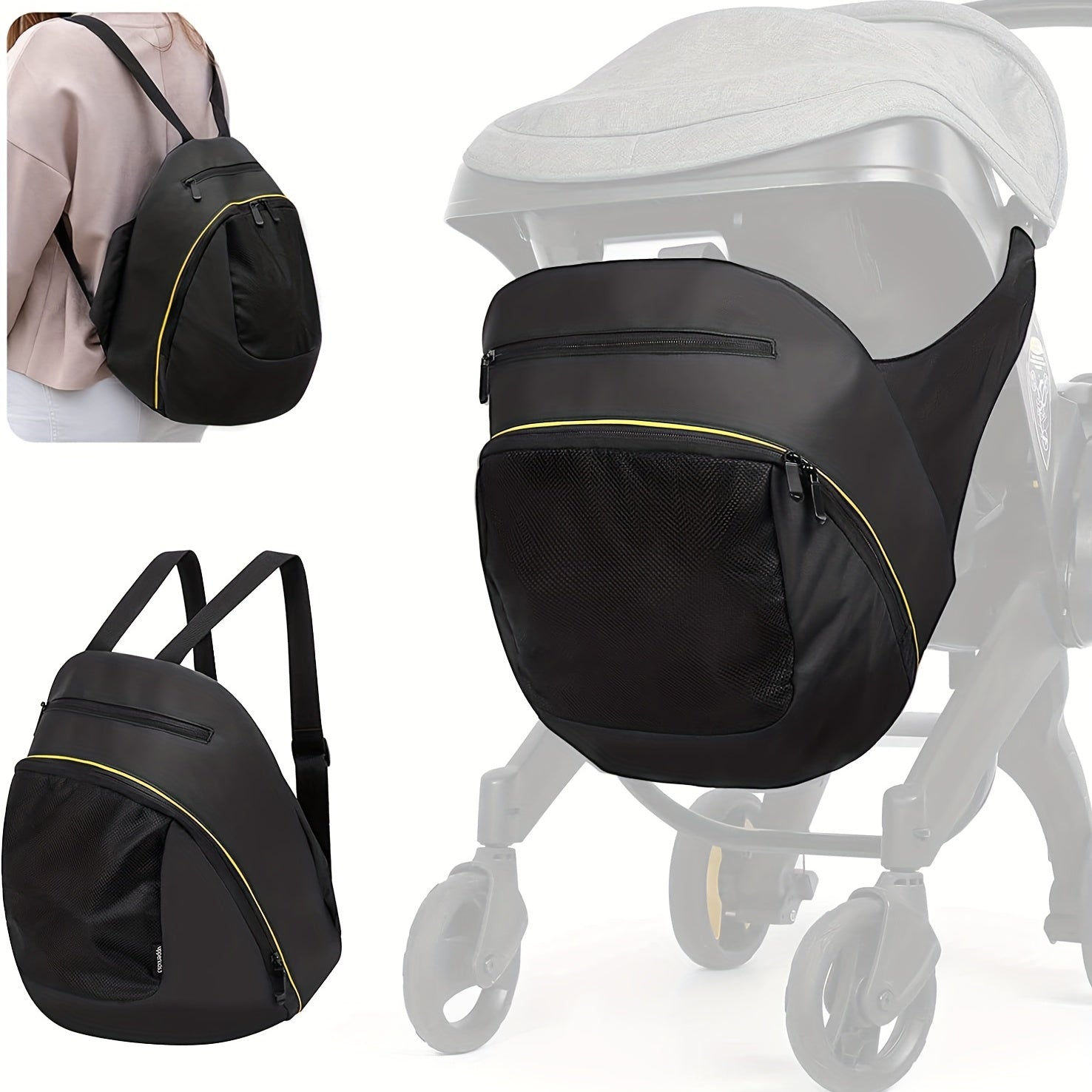 Large Capacity Diaper Bag Backpack with Bottle Holder & Phone Pocket