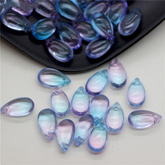 20pcs 8 15mm Large Teardrop Pendant Bead Crystal Glass DIY Beads Jewelry Making