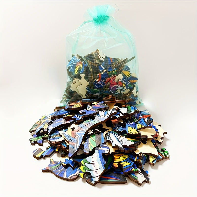 Animal Shaped Wooden Jigsaw Puzzle Toy for Adults
