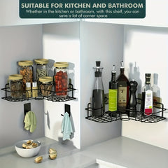 Stylish Bathroom Shelf & Kitchen Organizer with Shower Caddy