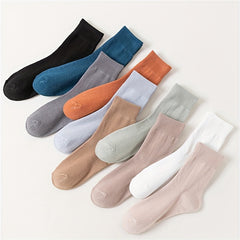 10 Pairs Women's Solid Comfy & Breathable Socks