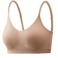 Textured Solid Wireless Bras Women's Intimates Lingerie