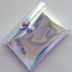 Mini Wallet Transparent Colorful Money Bag Portable Button Coin Purse