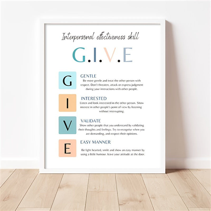 1pc Office Wall Decor Dbt Dialectics Poster Therapy Office Art